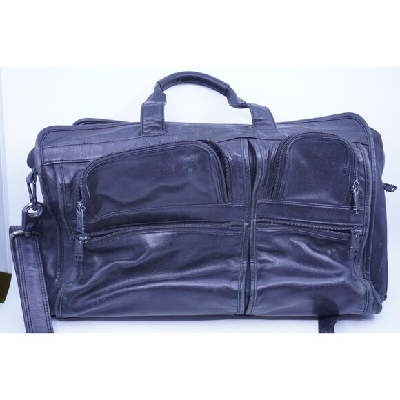 Tumi Alpha 96141D4 All-Leather Expandable Briefcase Shoulder Messenger Bag PC - Picture 1 of 8